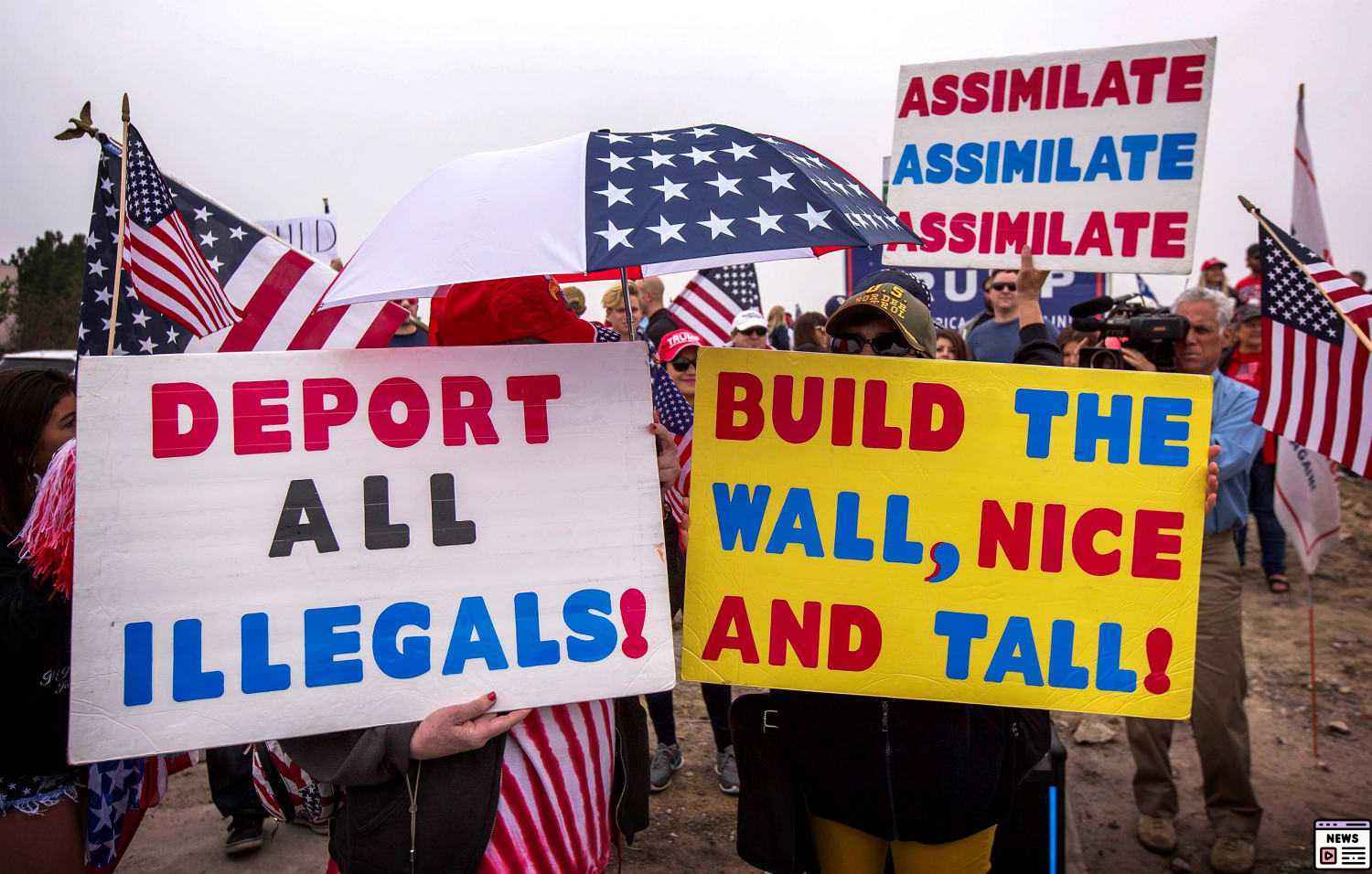 Trump’s Rallying Cry on Immigration as Emhoff Advocates Voting