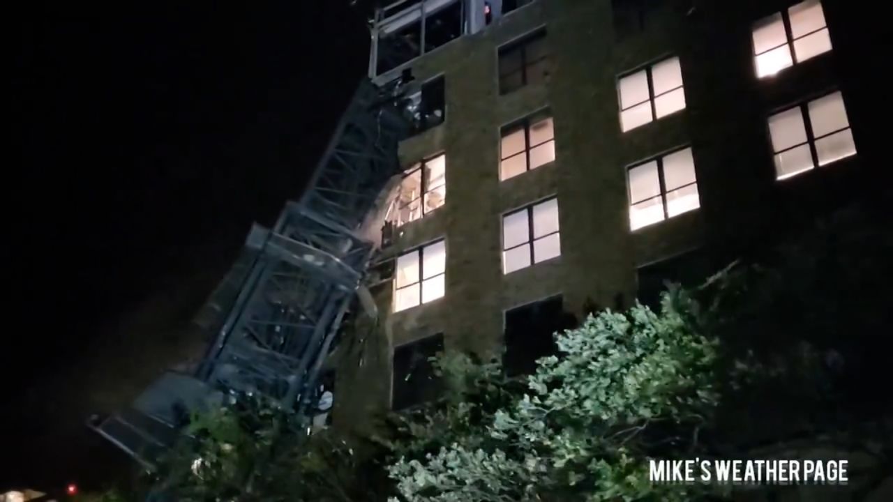 Hurricane Milton Causes Crane Collapse into Building